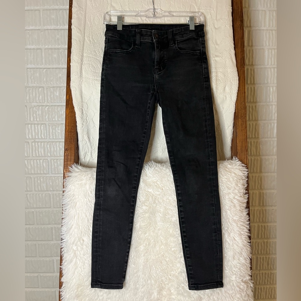 American Eagle Outfitters Women's 2 Short Dark Black Skinny Jeans